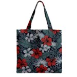Seamless-floral-pattern-with-tropical-flowers Zipper Grocery Tote Bag