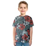 Seamless-floral-pattern-with-tropical-flowers Kids  Sport Mesh Tee