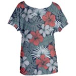 Seamless-floral-pattern-with-tropical-flowers Women s Oversized Tee