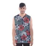 Seamless-floral-pattern-with-tropical-flowers Men s Basketball Tank Top