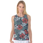 Seamless-floral-pattern-with-tropical-flowers Women s Basketball Tank Top