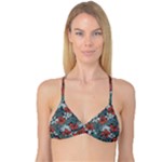 Seamless-floral-pattern-with-tropical-flowers Reversible Tri Bikini Top