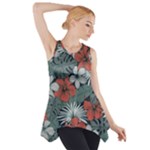 Seamless-floral-pattern-with-tropical-flowers Side Drop Tank Tunic