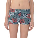 Seamless-floral-pattern-with-tropical-flowers Reversible Boyleg Bikini Bottoms