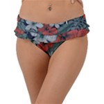 Seamless-floral-pattern-with-tropical-flowers Frill Bikini Bottom