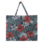 Seamless-floral-pattern-with-tropical-flowers Zipper Large Tote Bag