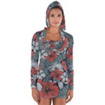 Seamless-floral-pattern-with-tropical-flowers Long Sleeve Hooded T-shirt