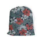 Seamless-floral-pattern-with-tropical-flowers Drawstring Pouch (XL)