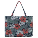 Seamless-floral-pattern-with-tropical-flowers Zipper Medium Tote Bag