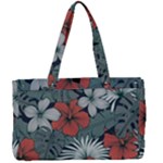 Seamless-floral-pattern-with-tropical-flowers Canvas Work Bag