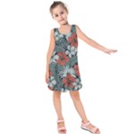 Seamless-floral-pattern-with-tropical-flowers Kids  Sleeveless Dress
