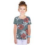 Seamless-floral-pattern-with-tropical-flowers Kids  One Piece Tee