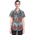 Seamless-floral-pattern-with-tropical-flowers Women s Short Sleeve Shirt