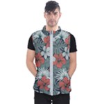 Seamless-floral-pattern-with-tropical-flowers Men s Puffer Vest