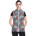 Seamless-floral-pattern-with-tropical-flowers Women s Puffer Vest
