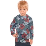 Seamless-floral-pattern-with-tropical-flowers Kids  Hooded Pullover