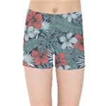 Seamless-floral-pattern-with-tropical-flowers Kids  Sports Shorts