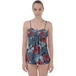 Seamless-floral-pattern-with-tropical-flowers Babydoll Tankini Set