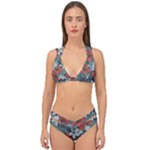 Seamless-floral-pattern-with-tropical-flowers Double Strap Halter Bikini Set