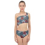 Seamless-floral-pattern-with-tropical-flowers Spliced Up Two Piece Swimsuit