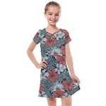 Seamless-floral-pattern-with-tropical-flowers Kids  Cross Web Dress