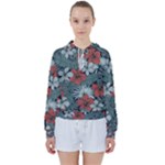 Seamless-floral-pattern-with-tropical-flowers Women s Tie Up Sweat