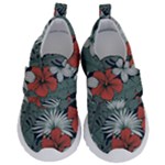 Seamless-floral-pattern-with-tropical-flowers Kids  Velcro No Lace Shoes