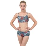 Seamless-floral-pattern-with-tropical-flowers Layered Top Bikini Set
