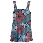 Seamless-floral-pattern-with-tropical-flowers Kids  Layered Skirt Swimsuit