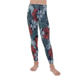 Seamless-floral-pattern-with-tropical-flowers Kids  Lightweight Velour Leggings