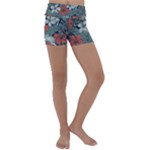 Seamless-floral-pattern-with-tropical-flowers Kids  Lightweight Velour Yoga Shorts
