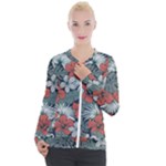 Seamless-floral-pattern-with-tropical-flowers Casual Zip Up Jacket