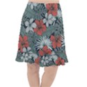 Seamless-floral-pattern-with-tropical-flowers Fishtail Chiffon Skirt View1