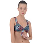 Seamless-floral-pattern-with-tropical-flowers Front Tie Bikini Top