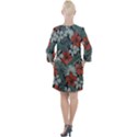 Seamless-floral-pattern-with-tropical-flowers Open Neck Shift Dress View2
