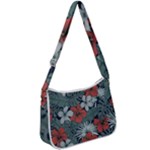 Seamless-floral-pattern-with-tropical-flowers Zip Up Shoulder Bag