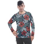 Seamless-floral-pattern-with-tropical-flowers Men s Pique Long Sleeve Tee