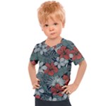 Seamless-floral-pattern-with-tropical-flowers Kids  Sports Tee