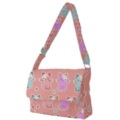 Cute Kawaii Kittens Seamless Pattern Full Print Messenger Bag (s) by Wegoenart