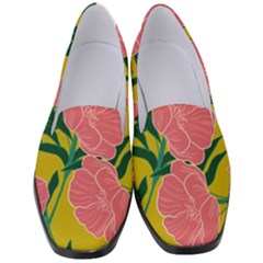 Pink Flower Seamless Pattern Women s Classic Loafer Heels by Wegoenart