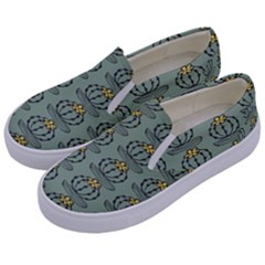 Cactus Green Kids  Canvas Slip Ons by ConteMonfrey