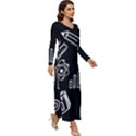 Knowledge Drawing Education Science Long Sleeve Velour Longline Maxi Dress View3