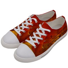 Music Notes Melody Note Sound Women s Low Top Canvas Sneakers