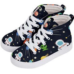 Space And Astronomy Decorative Symbols Seamless Pattern Vector Illustration Kids  Hi-top Skate Sneakers by danenraven
