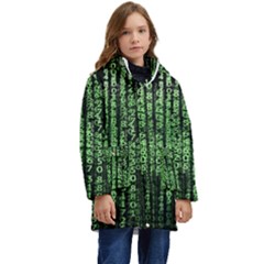 Matrix Technology Tech Data Digital Network Kid s Hooded Longline Puffer Jacket by Wegoenart