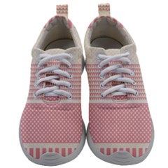 Background Pink Beige Decorative Texture Craft Mens Athletic Shoes by Wegoenart