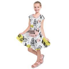 The Park  Pattern Design Kids  Short Sleeve Dress by Wegoenart