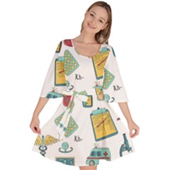Abstract Abstraction Biology Chemistry Detail Genetics Velour Kimono Dress by danenraven