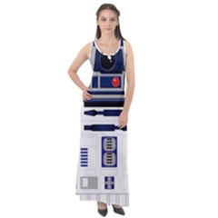 Robot R2d2 R2 D2 Pattern Sleeveless Velour Maxi Dress by Jancukart