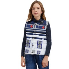 Robot R2d2 R2 D2 Pattern Kid s Short Button Up Puffer Vest	 by Jancukart